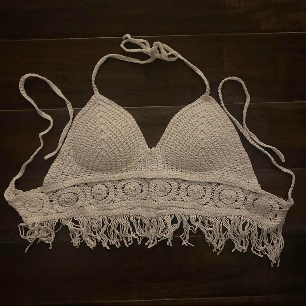 White Crochet Bandeau